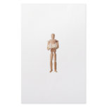 Figurine with two empty text blocks customized stationery