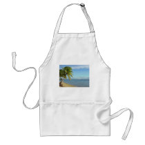 Fijian Beach and Palm Trees Aprons