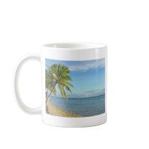 Fijian Beach and Palm Trees Coffee Mug