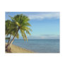 Fijian Beach and Palm Trees Post Card