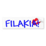 FILAKIA! GREEK FOR 'KISSES' BUMPER STICKER