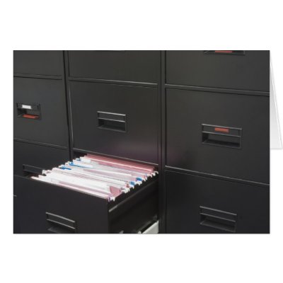 File cabinet greeting card by joxxxxjo