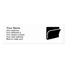 File folder icon business card