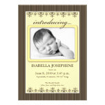 Filet faire-part de naissance de citron 5x7 chic"