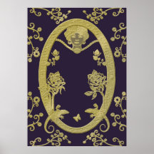 filigrane Kunst in gold Plakatdruck