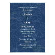 Filigree Butterfly Rehearsal Dinner Invitation