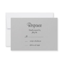 Filigree Butterfly RSVP in Black Personalized Invite