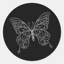 Filigree Butterfly Sticker