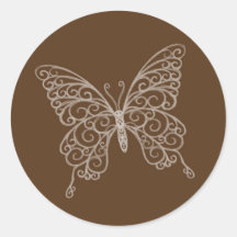 Filigree Butterfly Sticker
