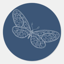 Filigree Butterfly Sticker