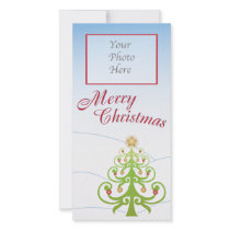Filigree Christmas Tree card Photo Card
