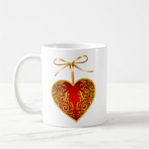 Filigree Hearts Valentine Mug