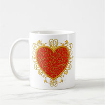 Filigree Hearts Valentine Mug