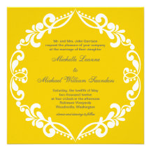 Filigree Wedding Invitation {mustard}
