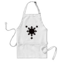 Filipino Basic Sun and Stars - Black Apron