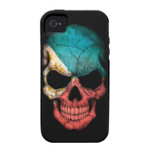 Filipino Flag Skull on Black iPhone 4/4S Cases