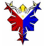 Filipino Flag Sun and Stars Polo Shirt