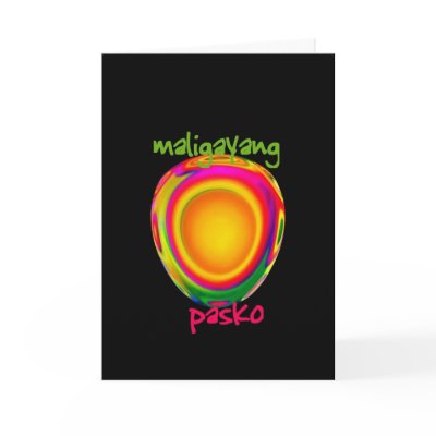 Filipino Merry Christmas - maligayang pasko Greeting Card by JaclinArt