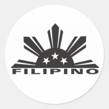 Filipino Pinoy Pride Round Sticker