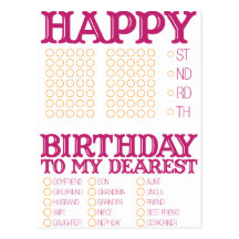 Fill in the blank Happy Birthday! Postcard