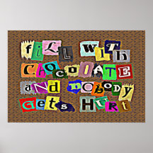 FILL WITH CHOCOLATE ... Poster