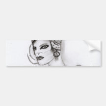Fille 2 d'art déco autocollants pour voiture