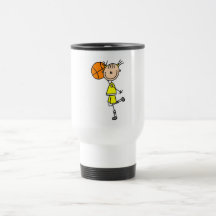 Fille avec le T-shirts et les cadeaux de basket-ba Tasse À Café