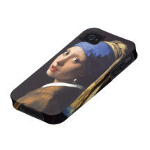 Fille avec une boucle d'oreille de perle, par Verm iPhone 4 Case