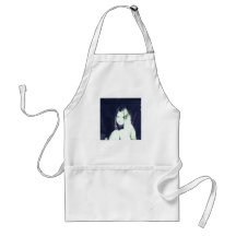 fille bleue tablier