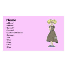 Fille blonde mignonne modèle de carte de visite