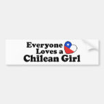 Fille chilienne autocollant pour voiture