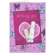 fille d'anniversaire cartes de vœux