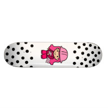 Fille d'architecte skateboards customisés