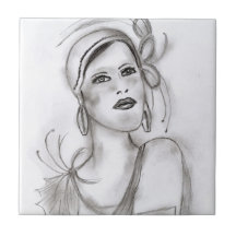Fille d'art déco II Carreaux