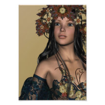 Fille d'automne photo sur toile