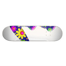 Fille de camionneur de flower power plateaux de skateboards customisés