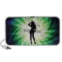 Fille de cercle de danse polynésienne ; Cool Haut-parleurs Ordinateur Portable