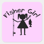 FILLE DE FISHER STICKERS CARRÉS