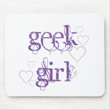 Fille de geek tapis de souris