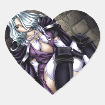 Fille de guerrier d'Anime Autocollant