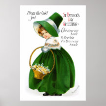 Fille de Jour de la Saint Patrick d'Ellen Clapsadd Affiche