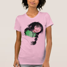 fille de manga de smille t-shirt