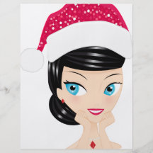 Fille de Noël Prospectus Personnalisés