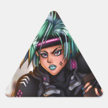 Fille de police de Cyber Autocollants