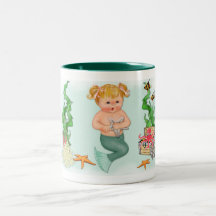 Fille de sirène mugs