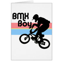 Fille du garçon de BMX/BMX Cartes