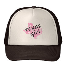 Fille du Texas avec la carte griffonnée du Texas Casquettes