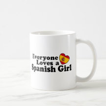Fille espagnole tasse