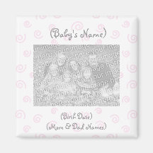 Fille faite sur commande d'Aimant-Bébé de faire-pa