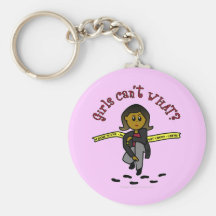 Fille foncée de CSI Porte-clefs